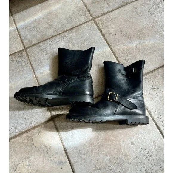 Polo Country Ralph Lauren Engineer Leather Boots 90s vtg RRL size 8D Motorcycle
